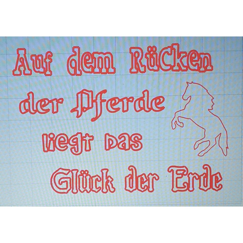 Schablone Auf dem Rücken....