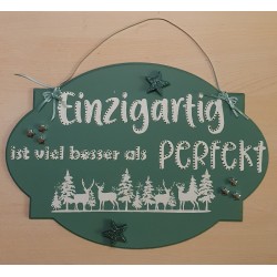 Schild Einzigartig