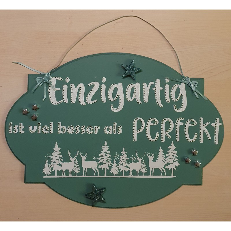 Schild Einzigartig