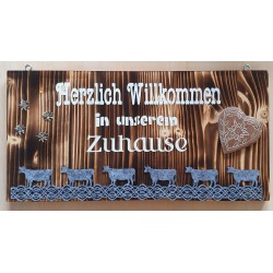 Schild Herzlich Willkommen