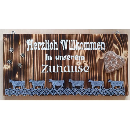 Schild Herzlich Willkommen