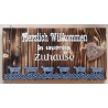 Schild Herzlich Willkommen