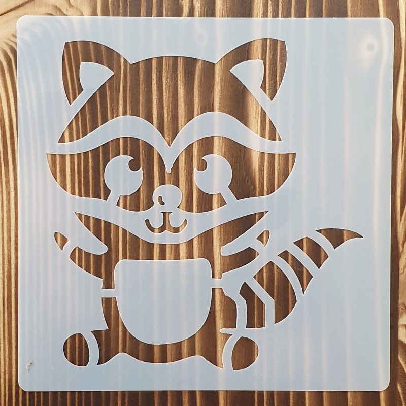 Schablone Waschbär