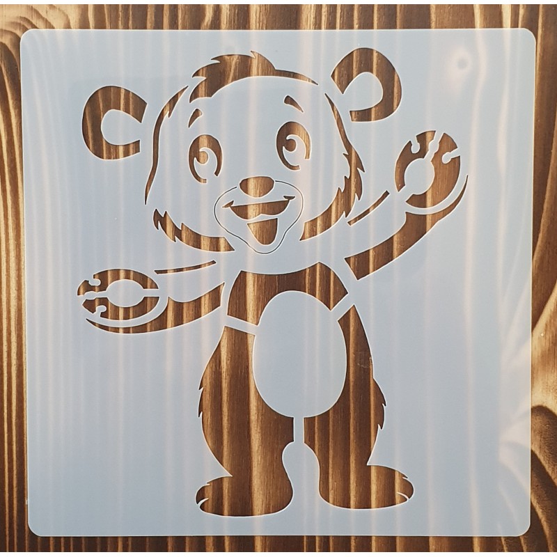 Schablone Pandabär