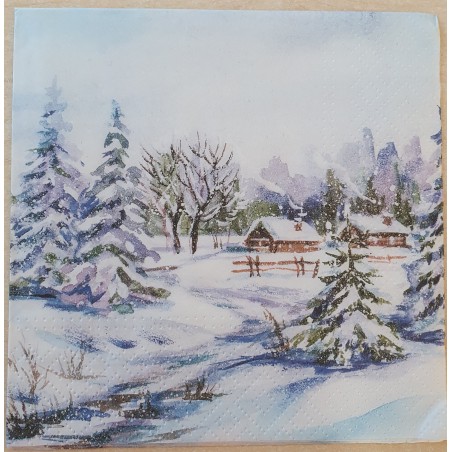 Servietten Winterlandschaft