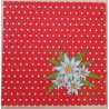 Servietten Edelweiss rot