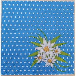 Servietten Edelweiss blau
