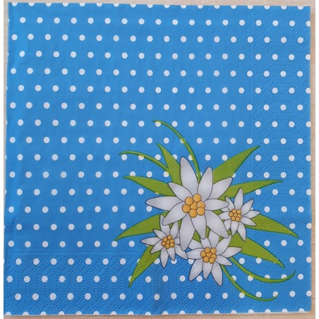 Servietten Edelweiss blau