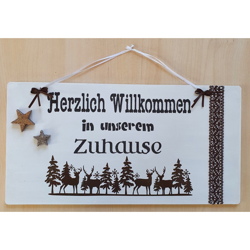 Schild Herzlich Willkommen....