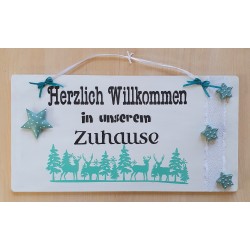 Schild Herzlich Willkommen....