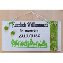 Schild Herzlich Willkommen....