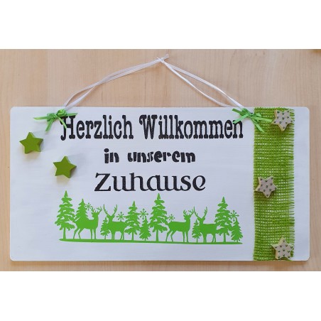Schild Herzlich Willkommen....