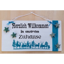 Schild Herzlich Willkommen....