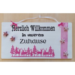 Schild Herzlich Willkommen....