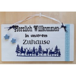 Schild Herzlich Willkommen....