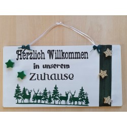Schild Herzlich Willkommen....