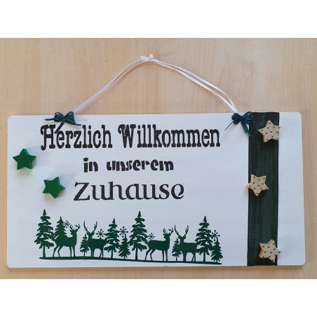 Schild Herzlich Willkommen....