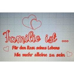 Schablone Familie ist....