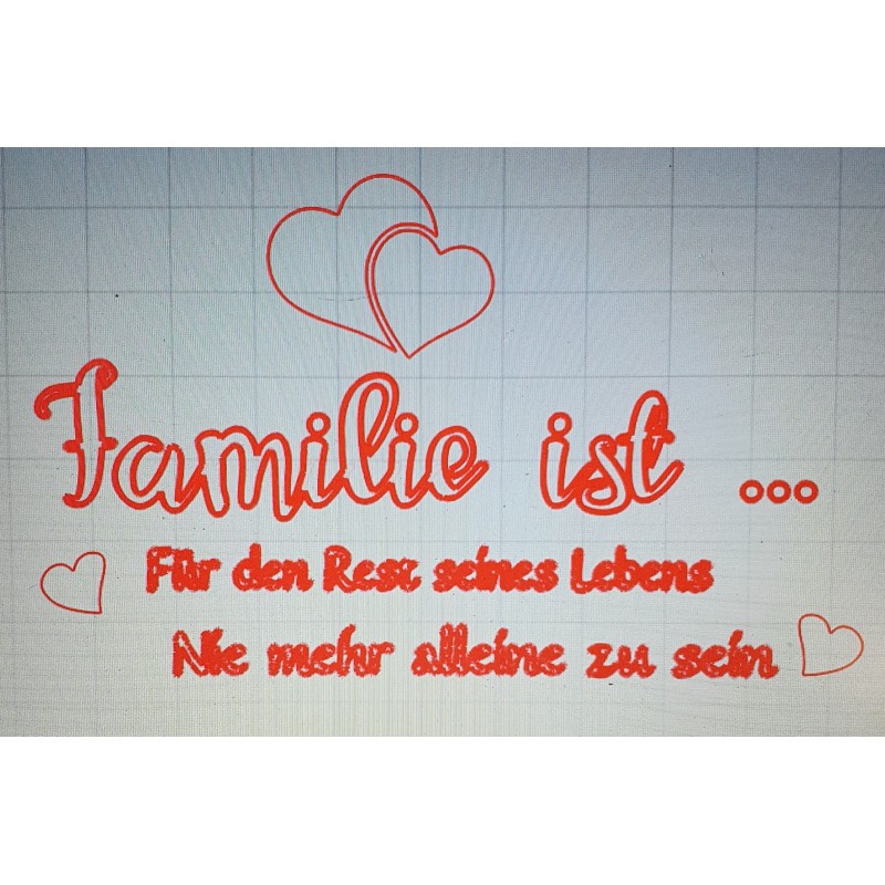 Schablone Familie ist....
