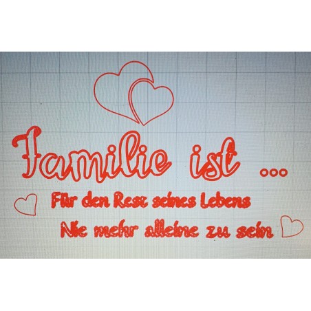 Schablone Familie ist....