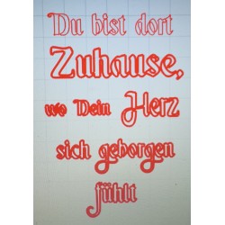 Schablone Zuhause...