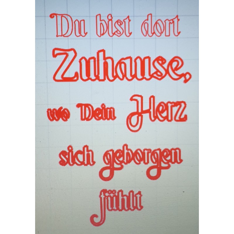 Schablone Zuhause...