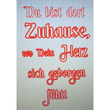 Schablone Zuhause...