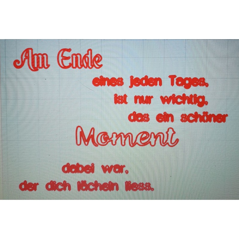 Schablone Am Ende....
