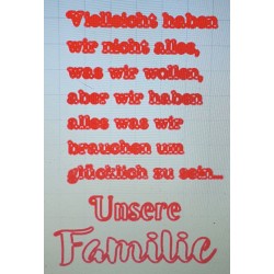 Schablone Unsere Familie..