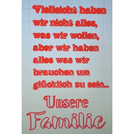Schablone Unsere Familie..