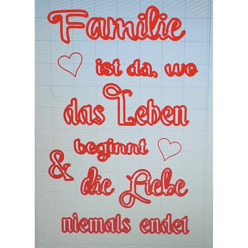 Schablone Familie ist da.....