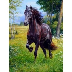3D Pixel Bild Pferd