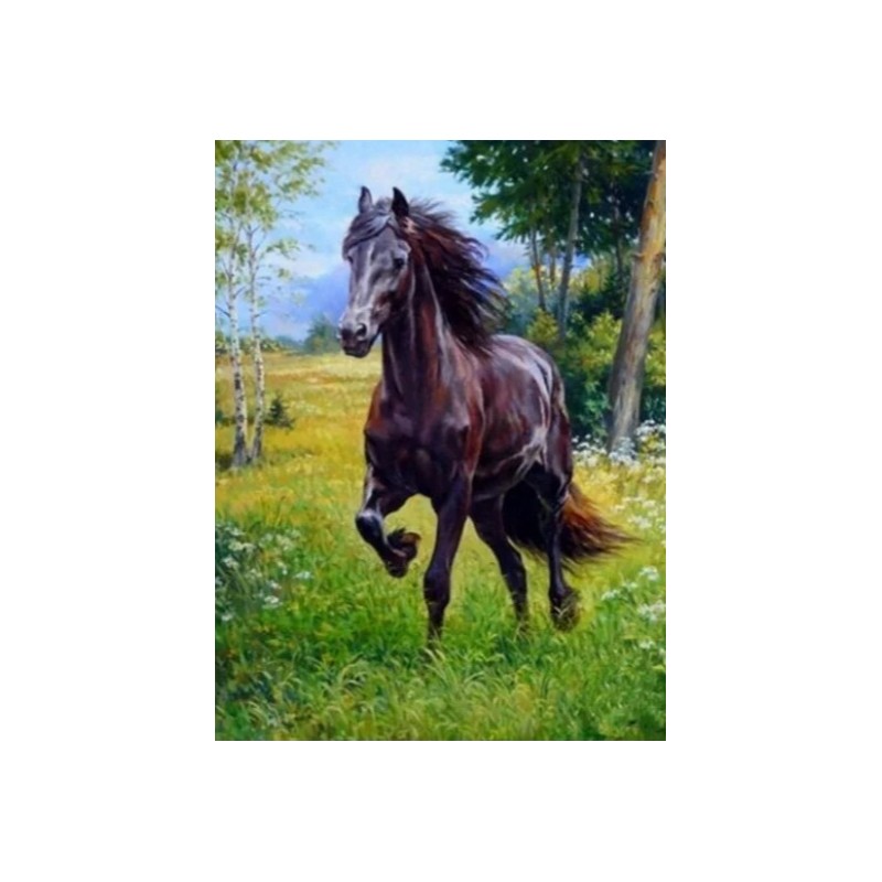 3D Pixel Bild Pferd