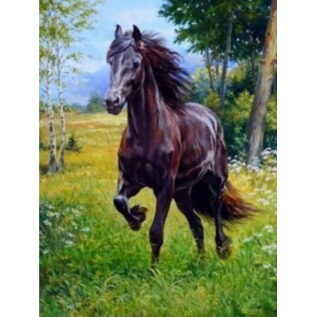 3D Pixel Bild Pferd