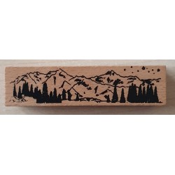 Holz Stempel Berge