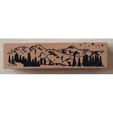 Holz Stempel Berge
