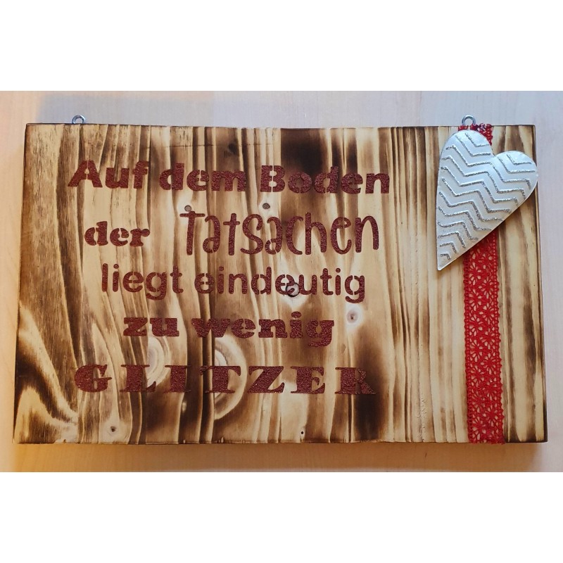 Schild Glitzer....