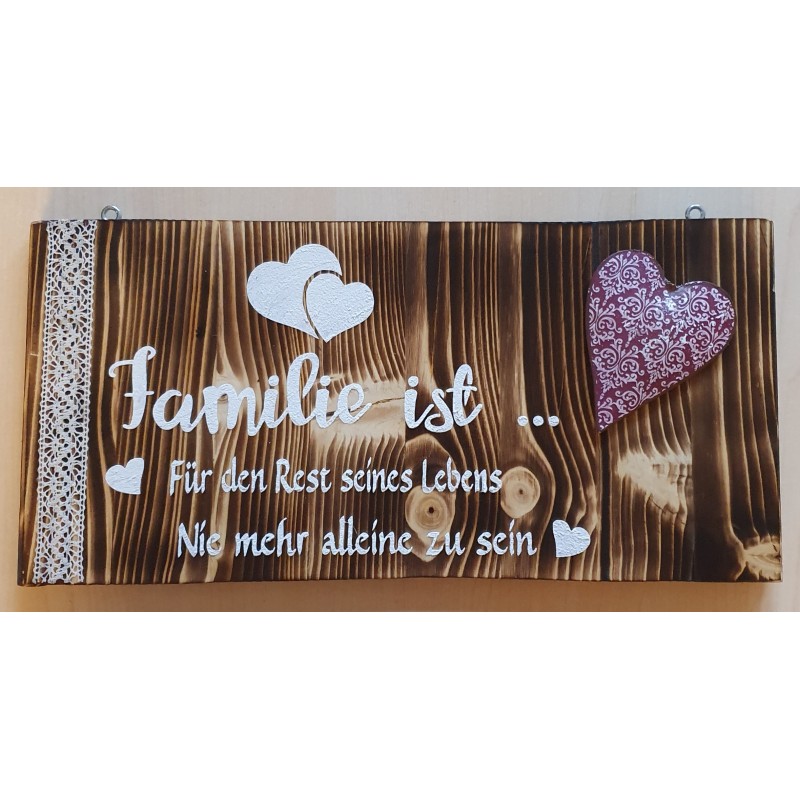 Schild Familie ist...