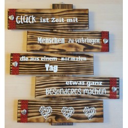 Schild Glück...