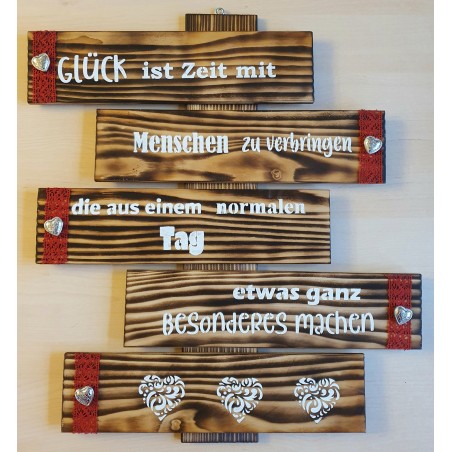 Schild Glück...