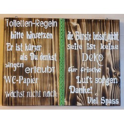 Schild Toiletten-Regeln