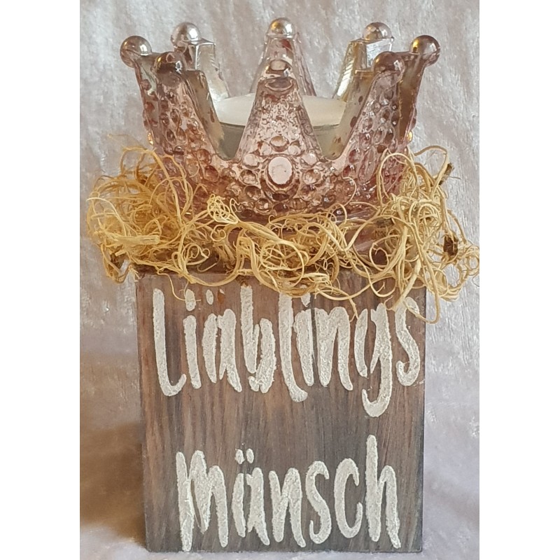Teelicht Halter Liäblings Mänsch