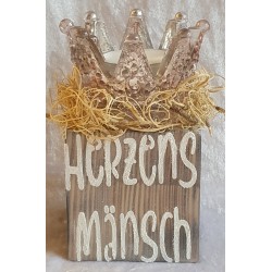 Teelicht Halter Herzens Mänsch