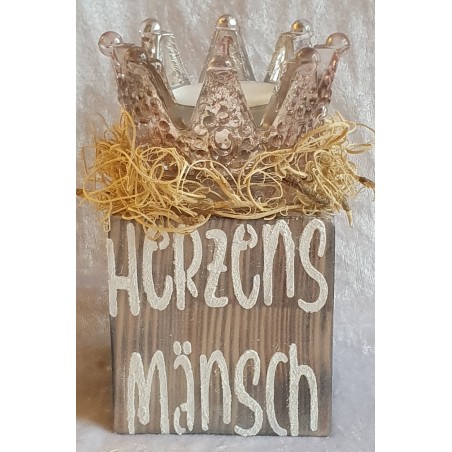 Teelicht Halter Herzens Mänsch