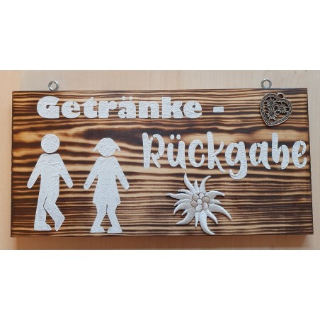 Schild Getränke-Rückgabe