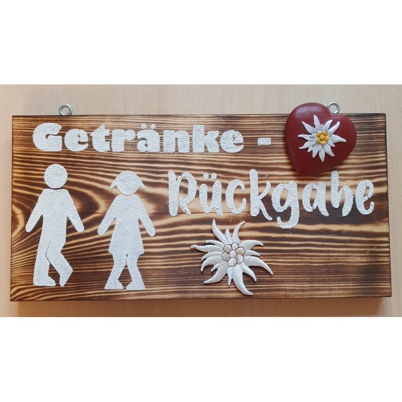 Schild Getränke-Rückgabe