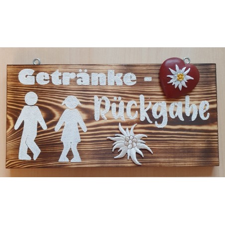 Schild Getränke-Rückgabe