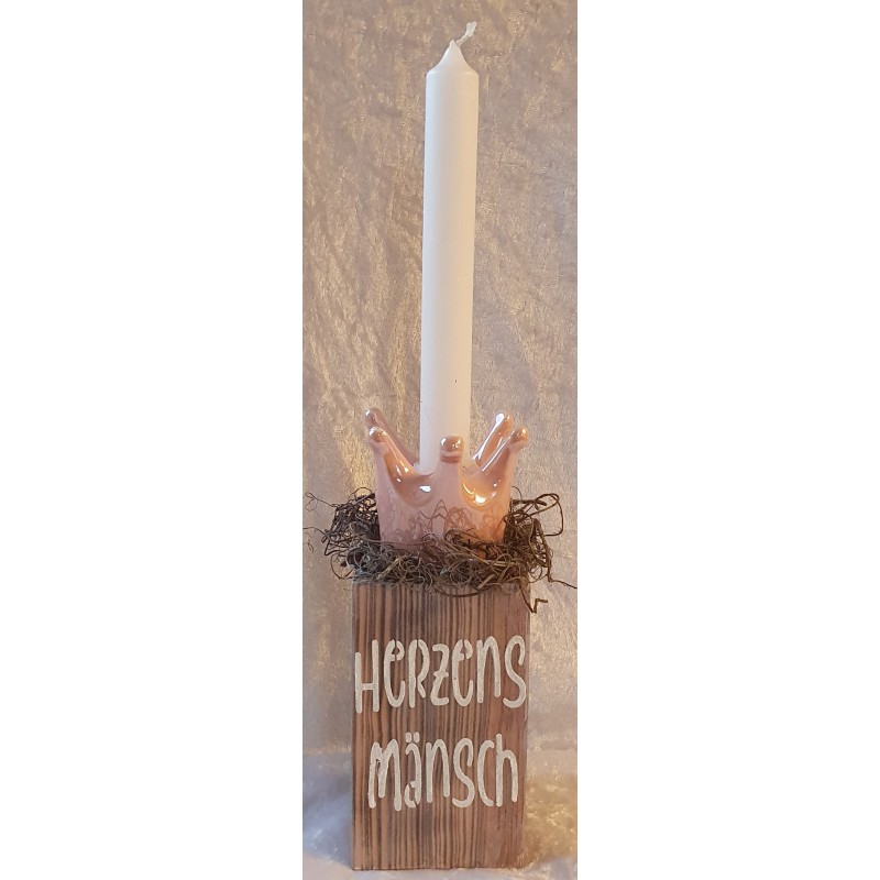Kerzenständer Herzens Mänsch rosa
