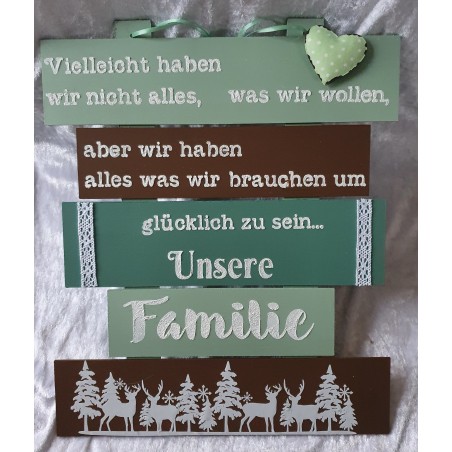 Schild Unsere Familie...