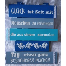 Schild Glück ist...